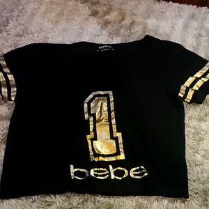 Bebe v neck crop top